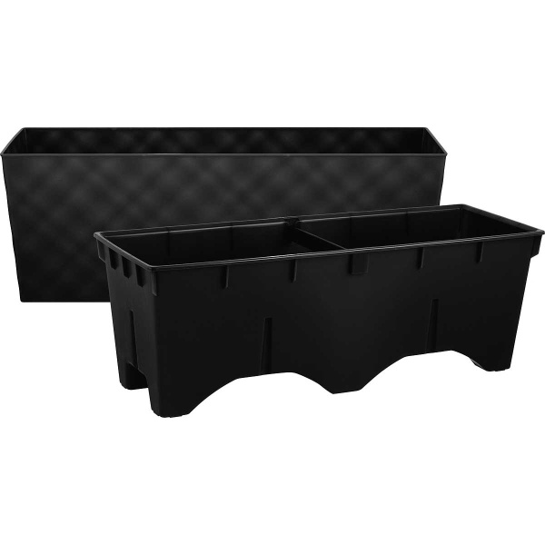 Балконный ящик МАНХЕТТЕН 40 см со вставкой оникс х6 