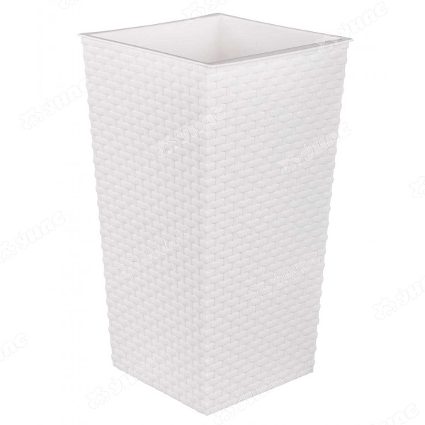 Кашпо РОТАНГ со вставкой 8/15л Белый БШ6825 х5 