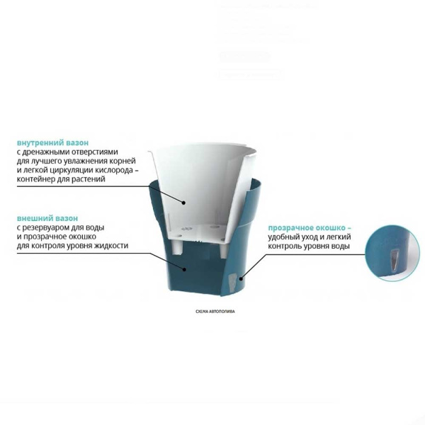 Горшок ДАЛИ СОФТ 0,6 л Шаде х15 