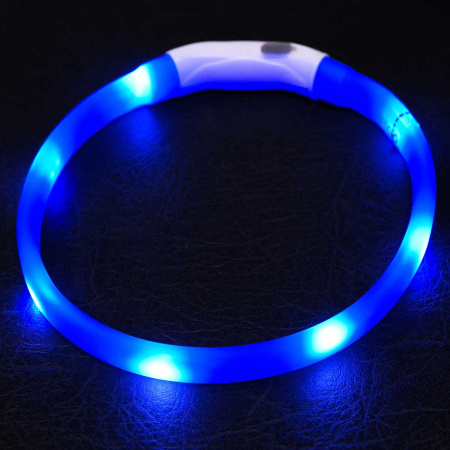 Ошейник 55*1,5см свет-ся 3реж микс USB NA2615 (144