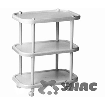 Полка овальная (3 секции) мраморный М2716