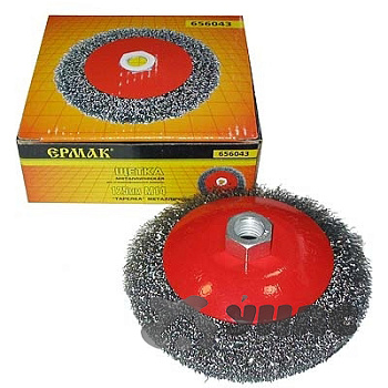 Щетка ЕРМАК металл для УШМ 125 мм/М14 тарелка 656-043