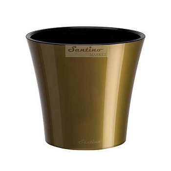 Кашпо АРТЕ 5л Золотой черный Сантино х24 
