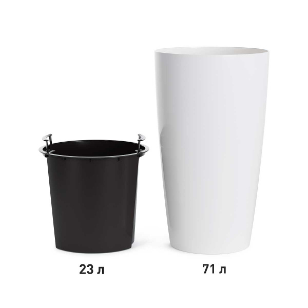 Кашпо РОНДО 23/71 л белый БШ8877 х1 