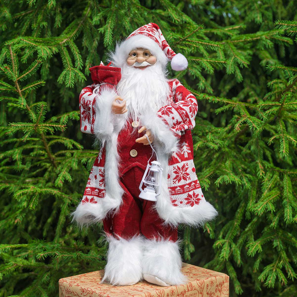 Фигура новогодняя LC252224 Дед Мороз 60 см в красной шубе (12)