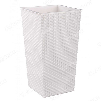 Кашпо РОТАНГ со вставкой 20/28л Белый БШ6826 х5 