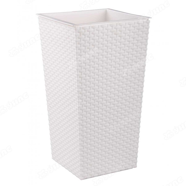 Кашпо РОТАНГ со вставкой 20/28л Белый БШ6826 х5 