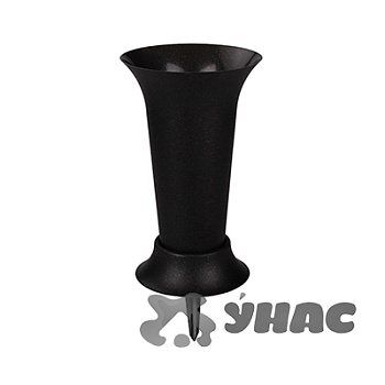 Ваза для цветов под срезку с колышком черный БШ5143 