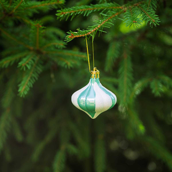 Набор елочных украшений LN36-K-5 5 см 12 шт Шары мятный