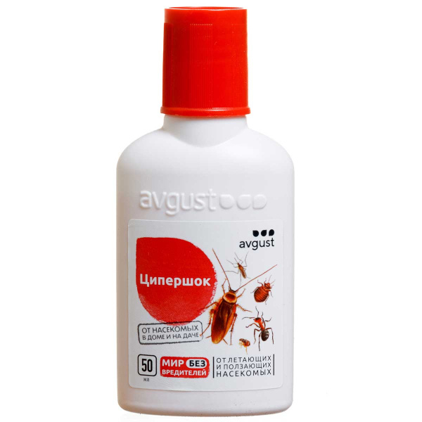 Ципершок от насекомых Август 50мл х50