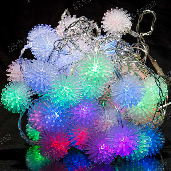 Гирлянда светодиодная ДОЖДЬ ШИШКА МЯГКАЯ /3м*0,6м ,48 лампочек, прозрачный провод/