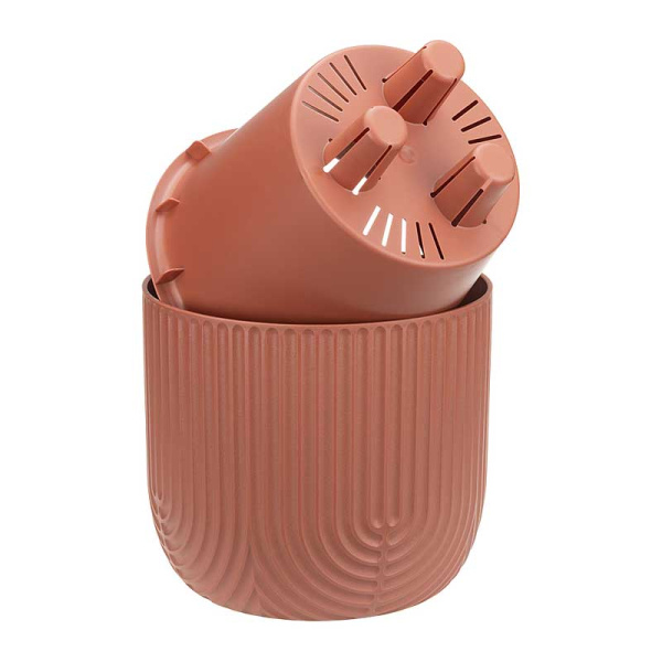 Кашпо РАМОНА D180мм 1,9л со вставкой терракотовый М3261 х15 