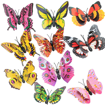 Штекер садовый NA2310 зап.10шт. Бабочка цветная h-25см