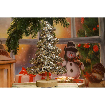 Сувенир A9-30473CH Елка блестящая 25см(72)