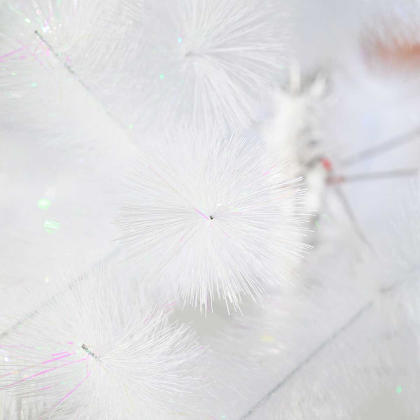 Елка HJ120-77 120 см БЕЛАЯ С ГОЛУБЫМ 60 веток пластиковая подставка