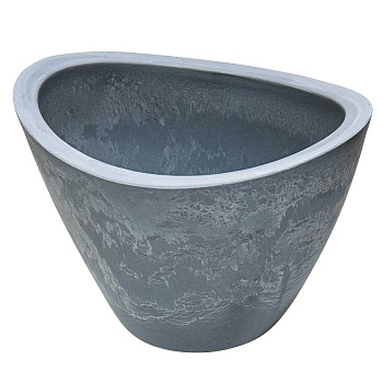 Горшок Лодочка 0,4 л светло-серый H-09YB13-1сс 