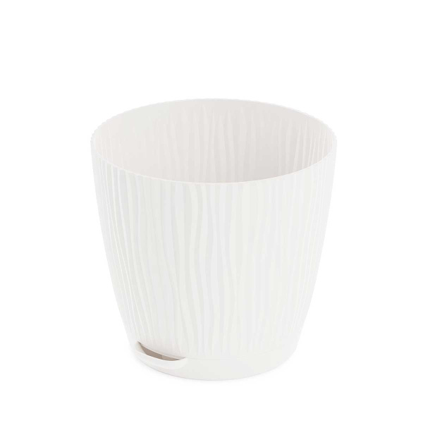 Горшок ФЛИС прикорневой полив 1,2 л белый БШ8437 х24 