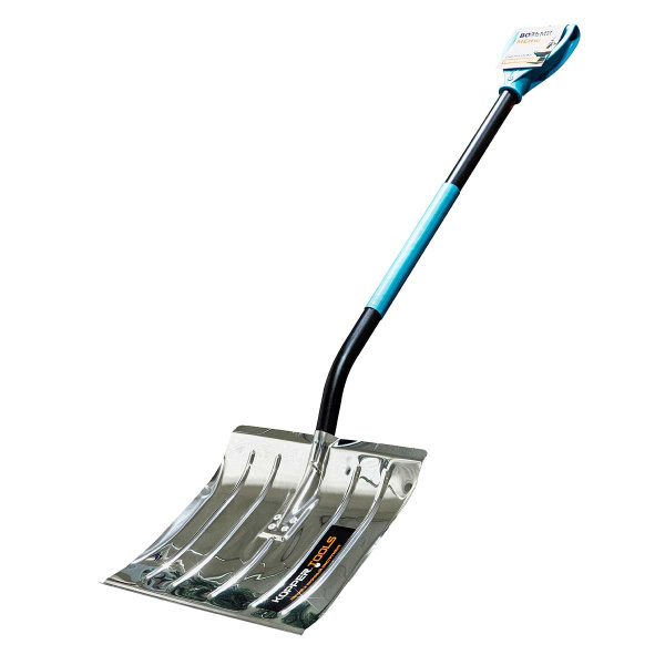 Лопата снеговая из нержавейки KOPPER.TOOLS-L 115-11 со стальным черенком и V-ручкой