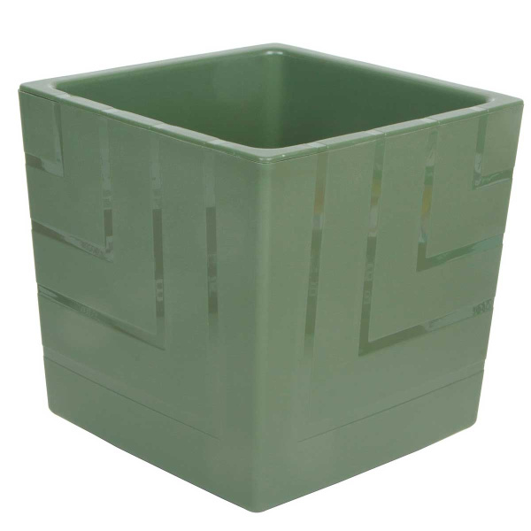 Горшок "Квадро" 1,2л Нефрит КВ12-32 Ливингрин (16) 