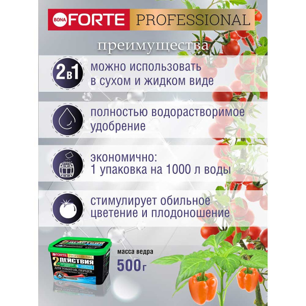 Бона Форте 500 гр для томатов и перцев х12 