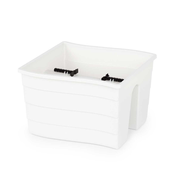 Кашпо на перила 29х29х20 см Белый БШ8913 х8 