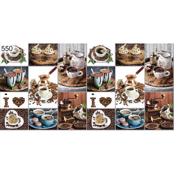 Клеенка н/о 135*20  ПЕРФЕКТ 550/0 (кофейное ассорти) Тверь