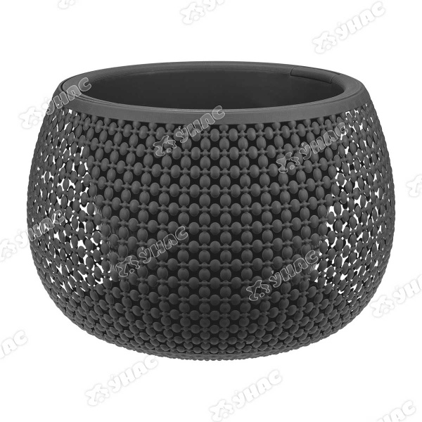 Кашпо ПИРУЛА D290 4л со вст. графит  М3101 х4 