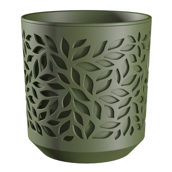 Кашпо Leaves 1,25л Оливка/Оливка 