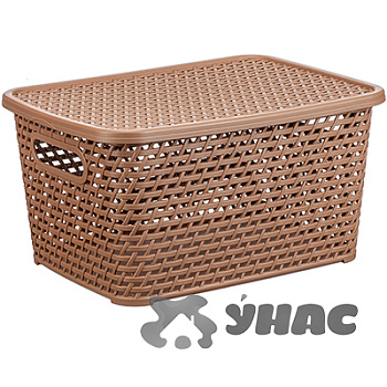 Ящик РОТАНГ 450х300х265 с крыш. беж М2371 (4)