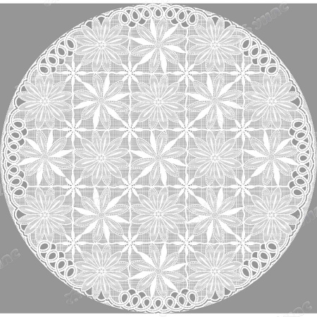 Салфетка 30*30 ажурная лейс круг перламутр LO-1005PU