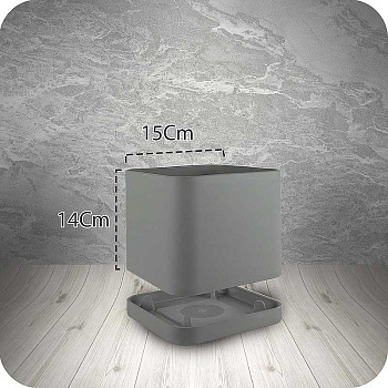 Горшок 2,10л серый 104/15-3 х12 