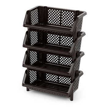 Этажерка "Универсал" 4-х секцион. коричнев БШ6530