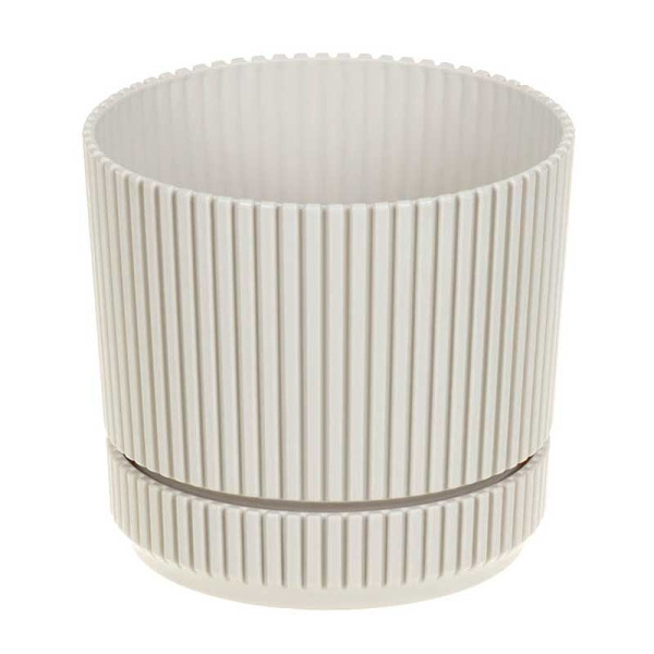 Кашпо СТРИП D110 0,6л с подставкой Крем М3245 х18 