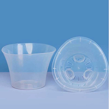 Кашпо "Лагуна" 1,5 л со вставкой прозрачный Пласт Авеню 