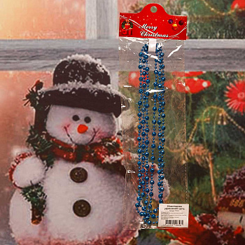 Цепь новогодняя Т182-4 1,8м Шар гран d-0,8 син х24