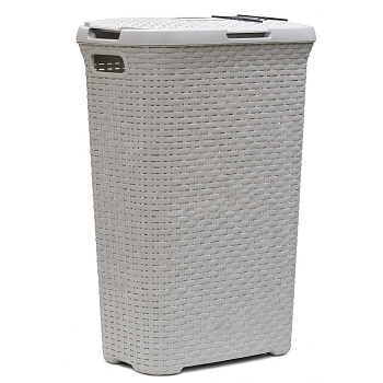 Корзина для белья STYLE серая 40л 