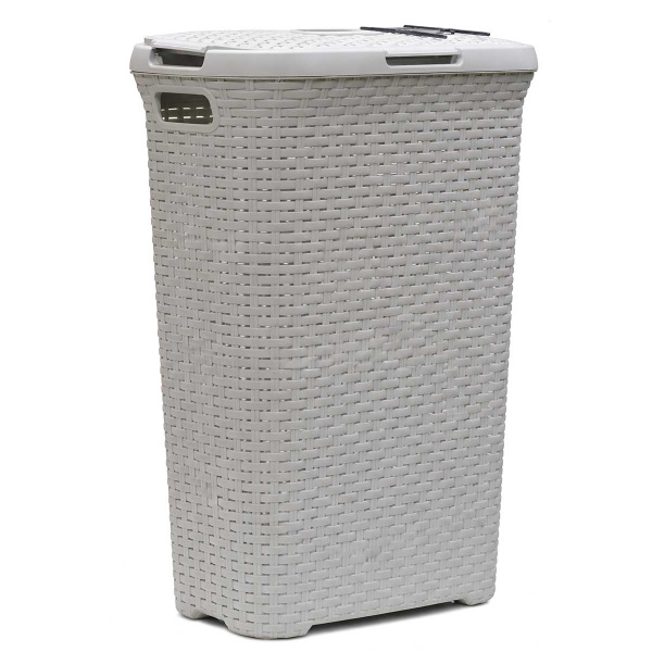 Корзина для белья STYLE серая 40л 