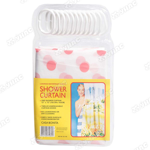 Шторы для ванной 183*183 см с рисунком G-3-6NA 