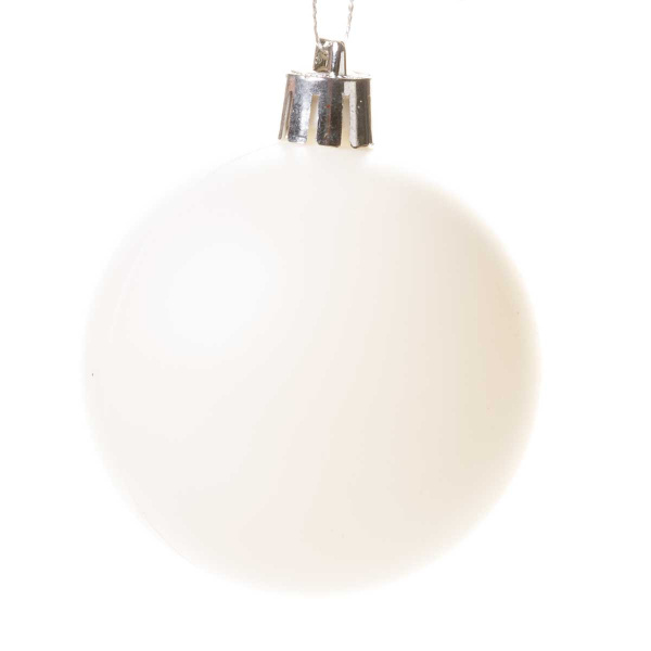 Шар Т264-3 6шт 6см (акрил/мат/блес) белые(140)