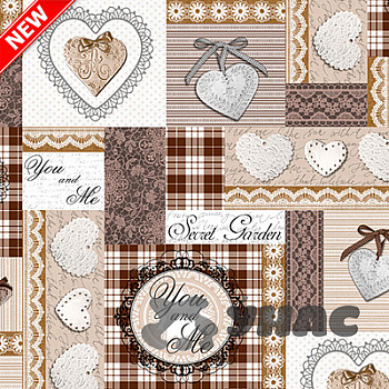 Клеенка 140*20 ДЕКОРАМА 176В (сердечки кор) ТУРЦИЯ