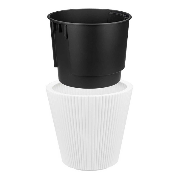 Кашпо СТРИП 30 л со вставкой Белый М3413 х1 