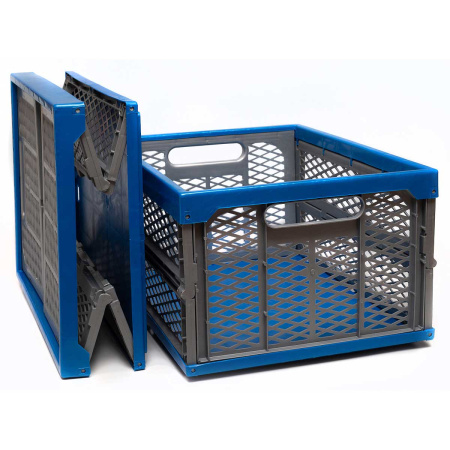 Ящик складной 475х340х230 СИНЕ-СЕРЫЙ х8