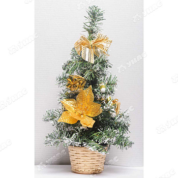 Елка настольная 30см в корзинке, золото МВ-19В1204М(72)