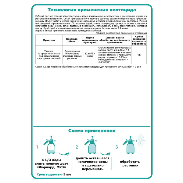 Форвард 12мл. (от сорняков) х50
