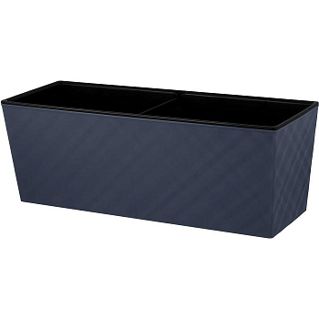 Балконный ящик МАНХЕТТЕН 40см со вставкой вулканический серый х6 