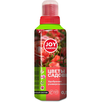 Удобрение жидкое 0,5л.ЦВЕТЫ САДОВЫЕJOY GARDEN х16 