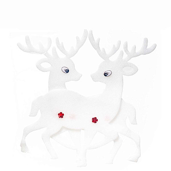 Подвеска-украшение К337 Олени 2шт 30см (материал:пенополиэтилен) (200)