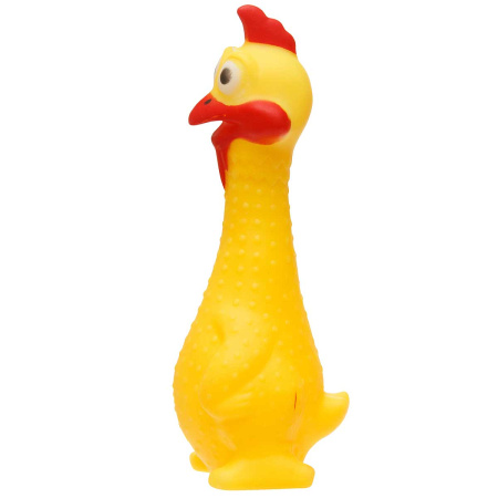 Игрушка д/животных "Кричащая курица" NA2499 цвет: Микс (17см) (360)