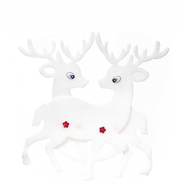 Подвеска-украшение К337 Олени 2шт 30см (материал:пенополиэтилен) (200)