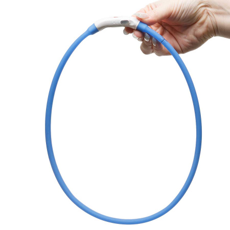 Ошейник 70*1,5см свет-ся 3реж микс USB NA2616 (144